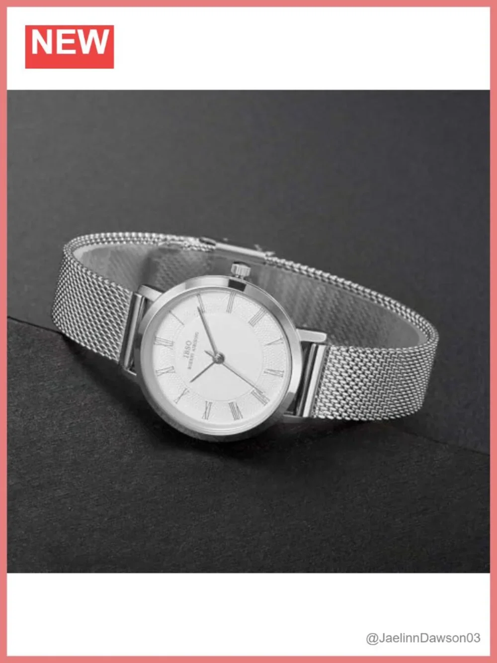Ladies Stainless Steel Quartz Wristwatch Waterproof Mesh Bracelet Analog Watch
